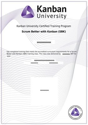 Scrum Better With Kanban (SBK) Certificate